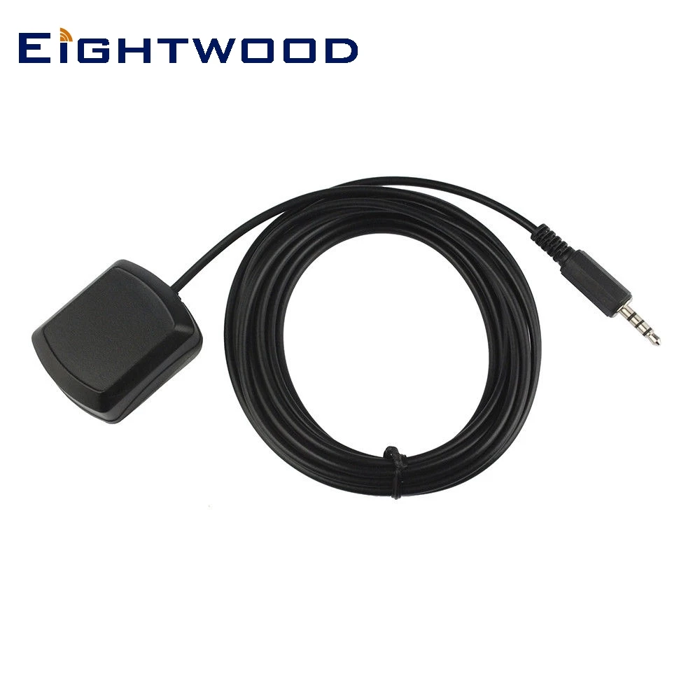 Eightwood Car Active GPS Antenna 3.5mm Male Plug Connector 300cm Extension Aerial for AUKEY Papago Thinkware Apeman Dash Cams