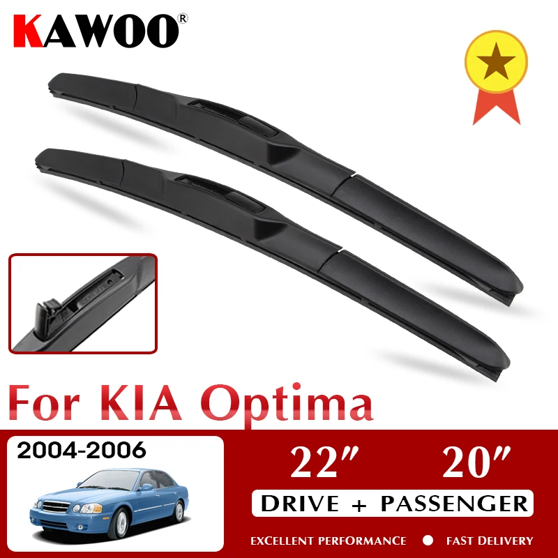 

KAWOO Wiper Front Car Wiper Blades For KIA Optima 2004-2006 Windshield Windscreen Front Window Accessories 22"+20" LHD RHD