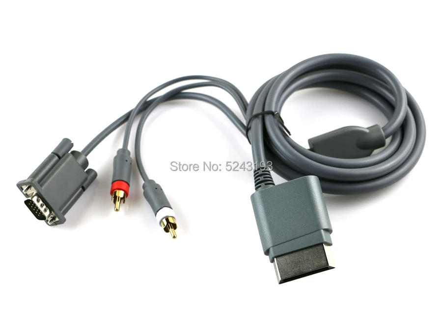 1 قطعة 1.8 متر HD سليم فيديو الصوت AV شاشة كمبيوتر شخصي كابل VGA VGA + 2 RCA كابل محول منفذ الفيديو ل Xbox 360 لعبة وحدة التحكم