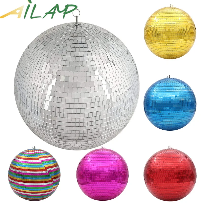 AC 90-220V rototing แก้วบอล reflection KTV บาร์ DJ Light งานแต่งงานตกแต่ง DISCO Light Hotel แก้วที่มีสีสัน Ball