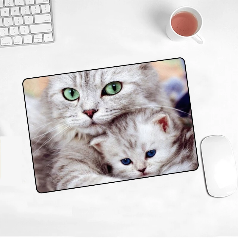 Cute Cat Mouse Pad Picture Pad Laptop Slip 220x180x2mm Mat For Cs Go/work Gaming New Kawaii Office Decoration Carpet Mouse Mat