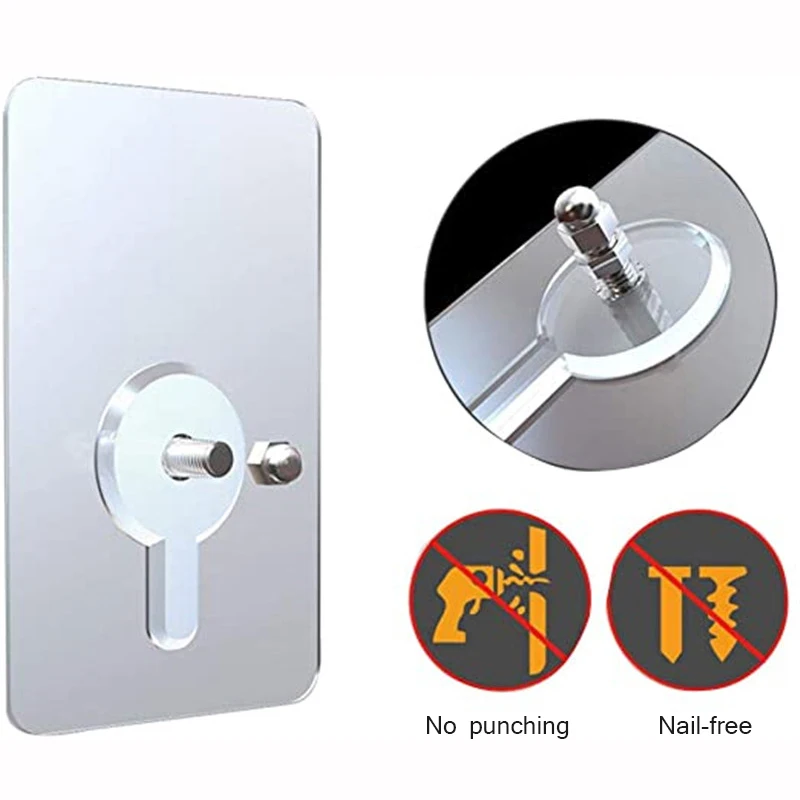 Non-Marking Screw Sticker Punch-Free Self Adhesive Wall Hanging Sucker Screw Stickers Picture Hook Nail Holder Door Hanger Photo