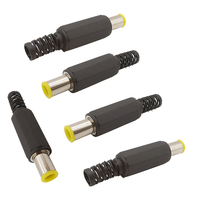2/5/10Pcs 6.5mm x 4.4mm DC Power Plug with 1.3mm Pin Connector Adapter Yellow Head 6.5*4.4 Male Welding Audio DIY Parts