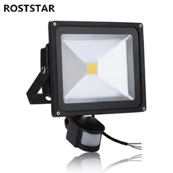AC85~265W IP65 Waterproof 10W 20W 30W 50W Led Floodlight Outdoor Project Lamp LED Flood light with PIR Motion detective Sensor