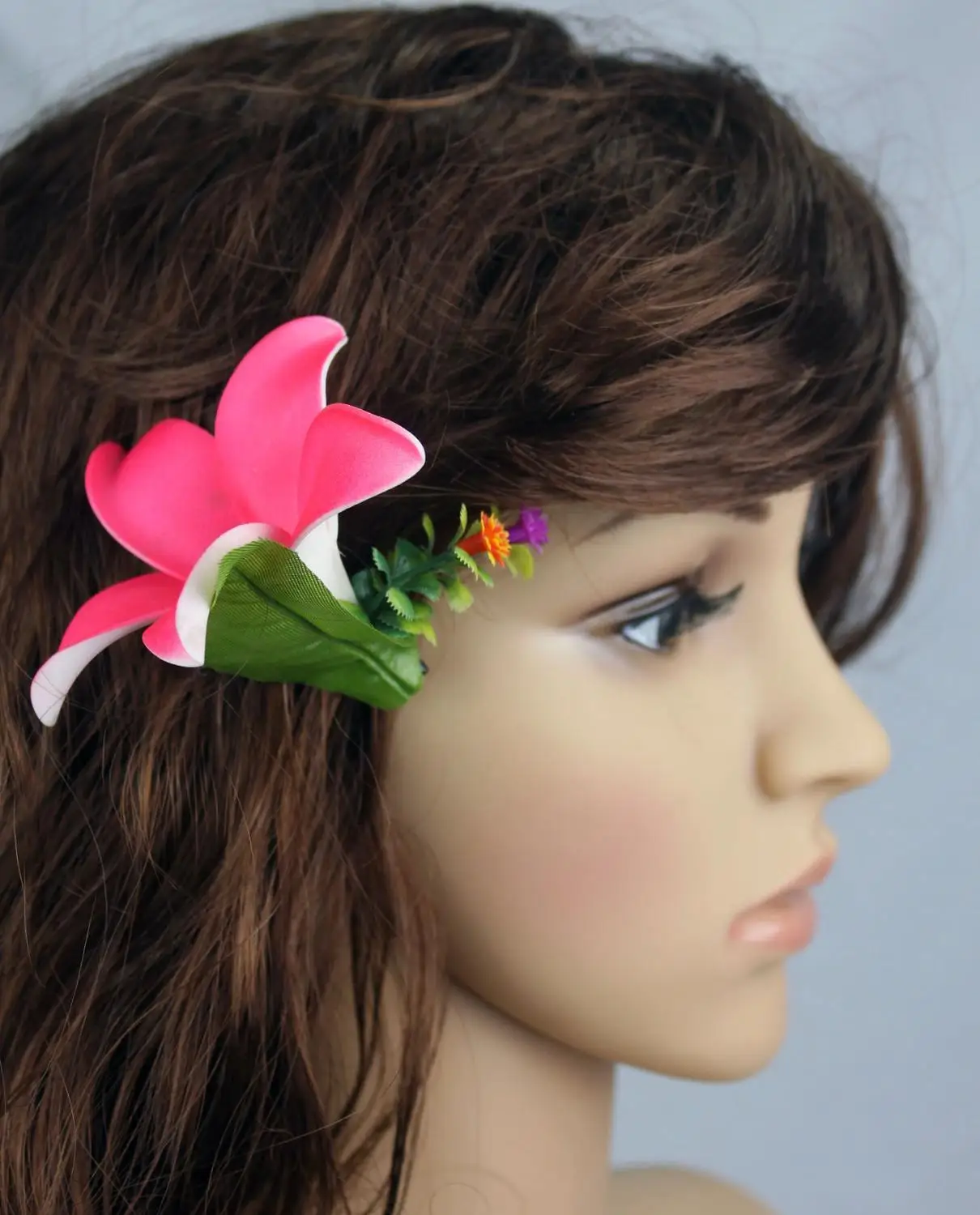 Free shipping 80pcs/ lot HM1034 8 cm Foam plumeria hair clip women hair accessories Hawaii tropical flower headwear 8 colors