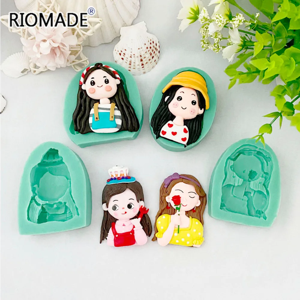 Cartoon Lovers Silicone Mold Boy Girl Baking Chocolate Mousse Dessert Fondant Cake Decorating Tools DIY Clay Crafts Mould