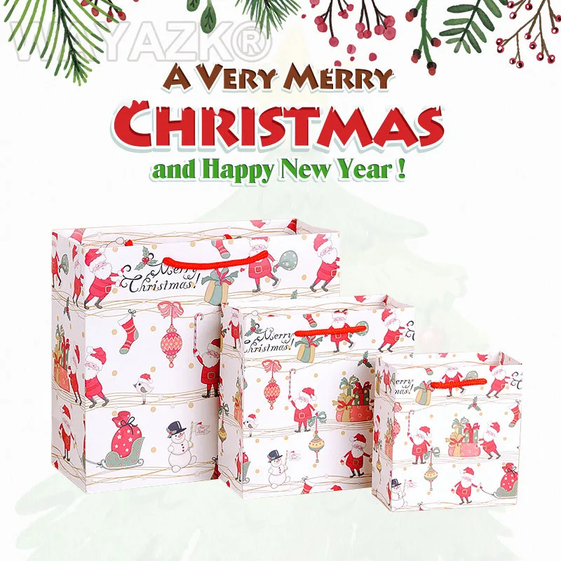 (100PCS/lot) wholesale christmas gift bags paper