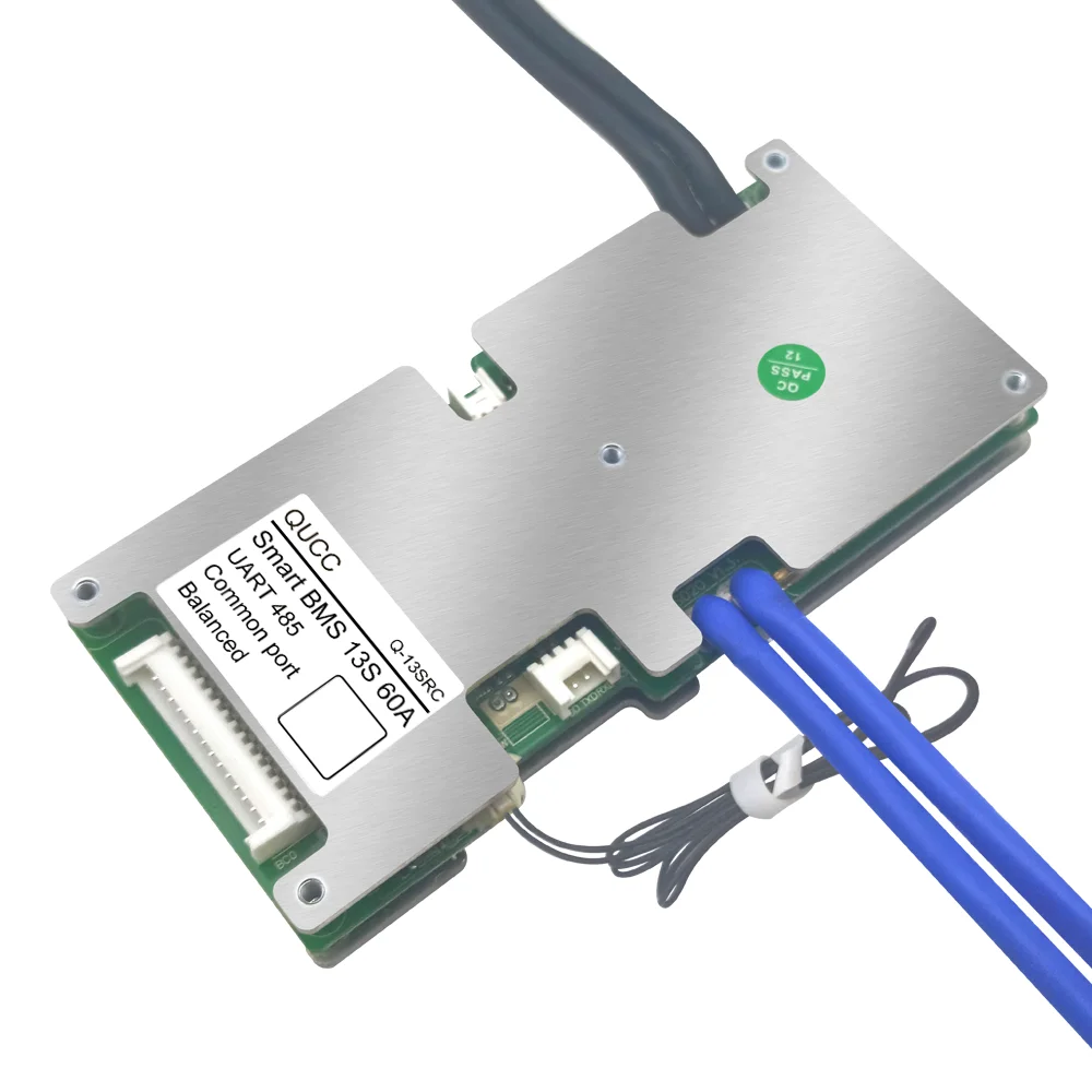 Qucc Smart BMS 48V 13S 14S 30A 40A 50A 60A 3.2V 3.7V Li ion Lifepo4 Bms UART RS485 with Balance NTC Bluetooth APP