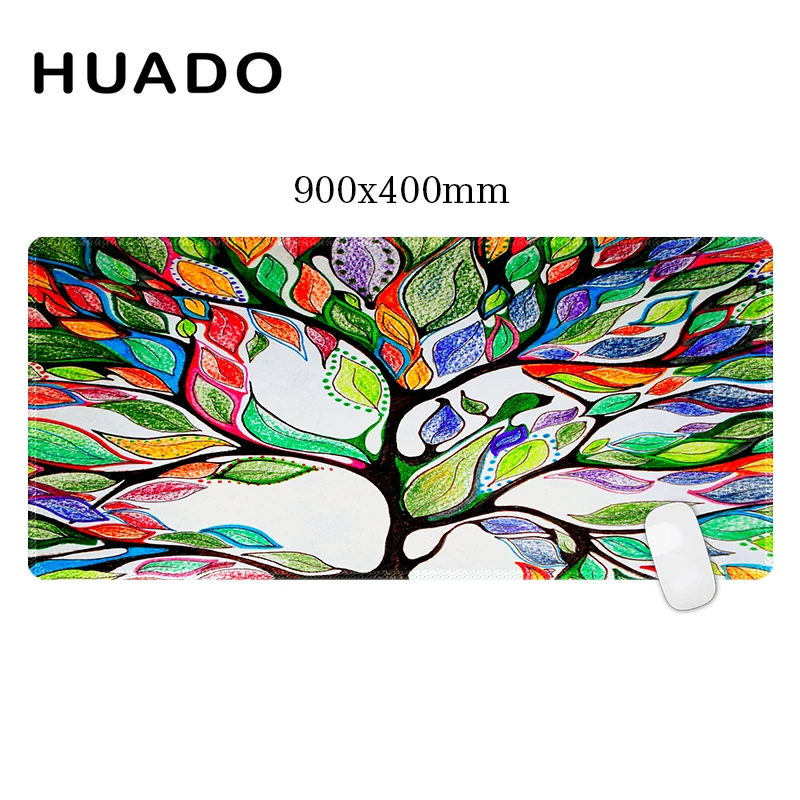 Life tree design Mouse pad  90*40CM Rubber Large Gaming Mouse mat  Locking Edge Computer Mousepad Mouse Mats nature Rubber