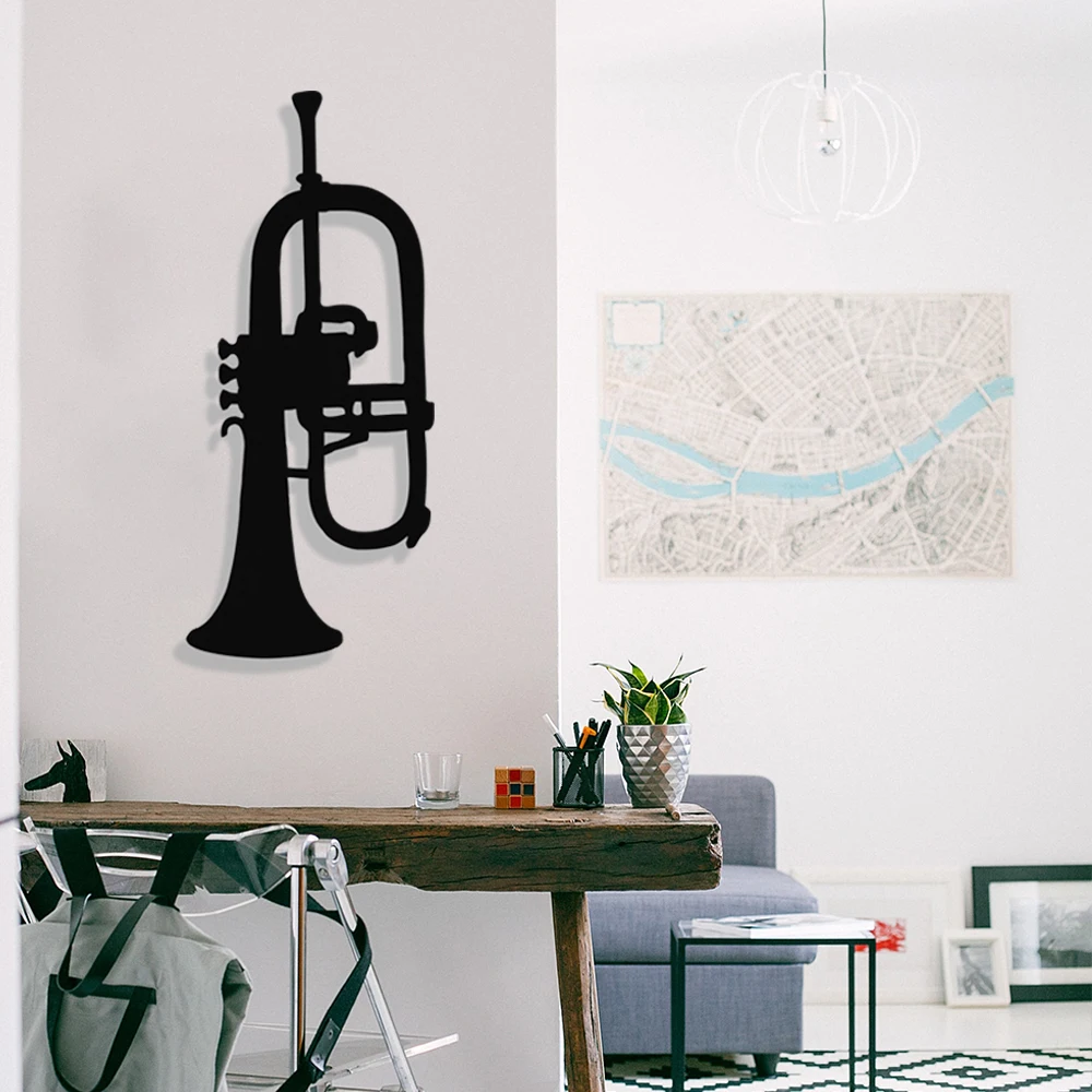 MIGNATIS Music and Noltalgia Saxophone Design Metal Wall Decor - Kitchen Wall Decor, Office, wall Decorations for Living Room