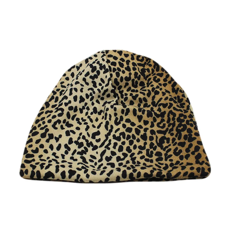 New Women Autumn Hat Warm Fashion Beanies For Lady Cotton Dot Leopard Print Brand Hats Double Used Adult Bonnet Dance Hats Sale