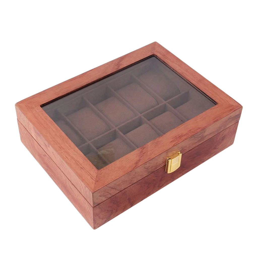 12 Slots Luxury Wooden Watch Box Watch Holder Box Organiser Portable Jewelry Storage Holder For Watches Men Women Gift New