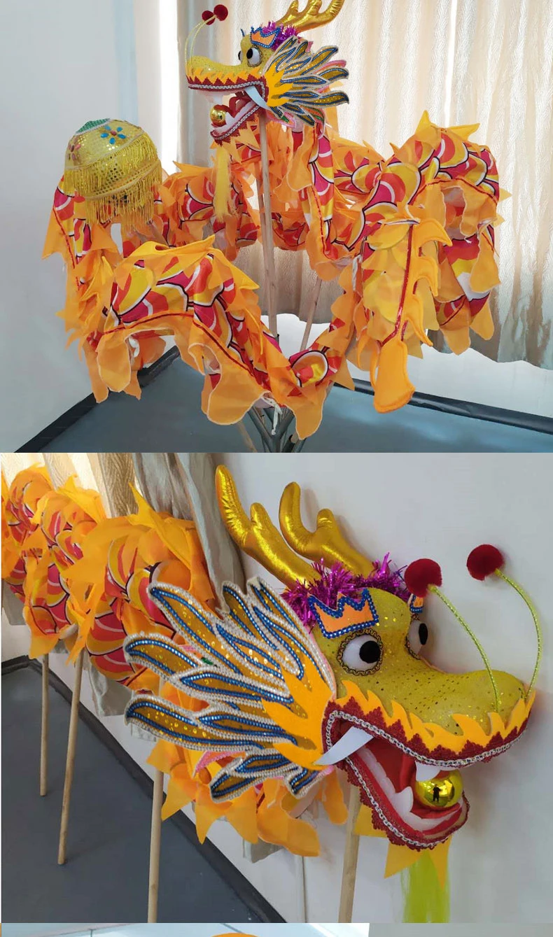 

Kid Playing Stage Dragon 5.5m Silk size 6 Costume 6 Kids Children Student Party Decor Performance Folk China