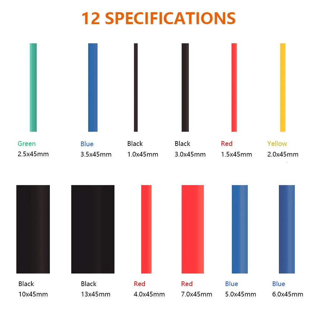 750 stücke Schrumpf Schlauch Isolierung Schrumpf Rohre Sortiment Elektronische Polyolefin Draht Kabel Hülse Kit Schrumpf Rohre