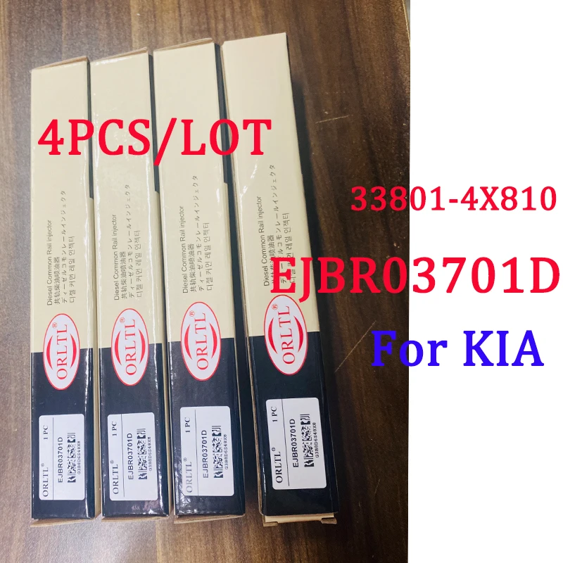 ORLTL 4 PCS 3701D Diesel Injector EJBR03701D For Delphi 338014X810 Fuel Nozzle Spray EJBR0 3701D for KIA CARNIVAL HYUNDAI