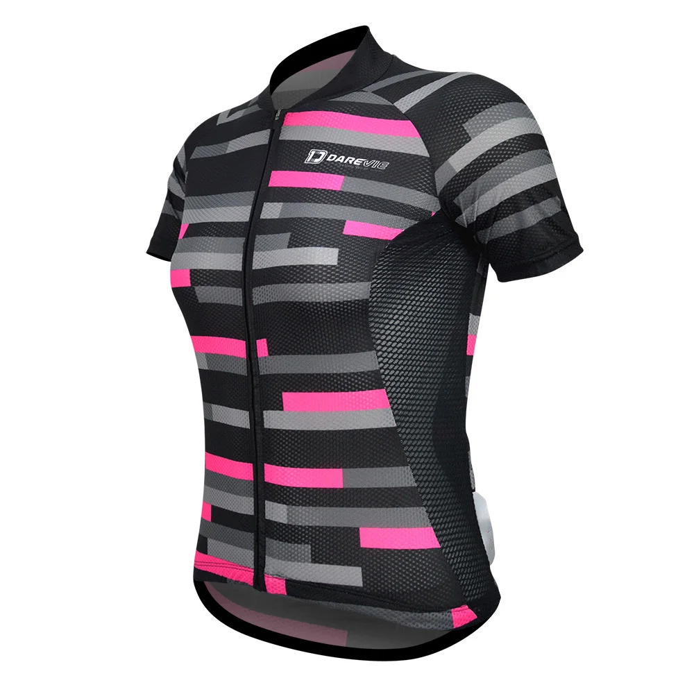 DAREVIE Women Cycling Jersey Soft Slim Fit Women's Cycling Jersey Pro Team Breathable High Quality Quick-Dry Bike Jersey