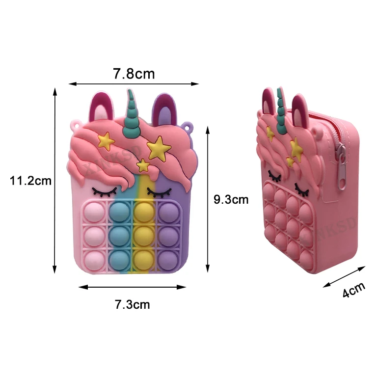 Popop – sac de rangement sensoriel en Silicone pour pièces de monnaie, pochette de papeterie à bulles, cadeau pour filles, nouvelle collection