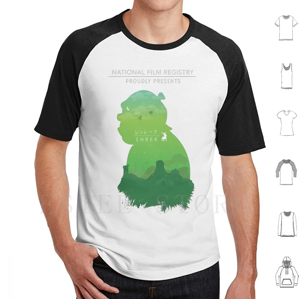 Shrek National Film Registry T Shirt DIY Big Size 100% Cotton Shrek Donkey National Film Registry Shrek Meme Minimalist