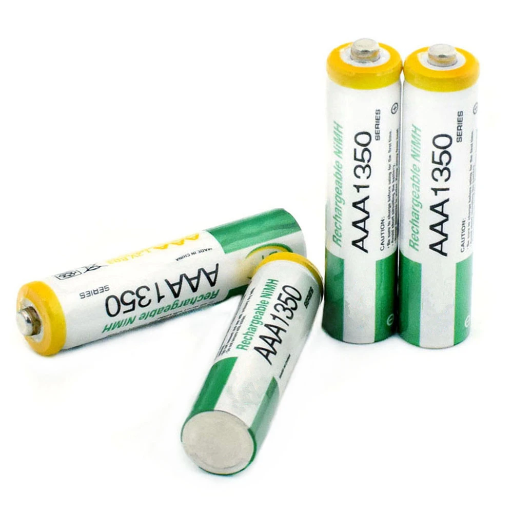 4pcs/lot 1.2V AAA rechargeable battery high power high density 1350mAh AAA rechargeable NI-MH battery