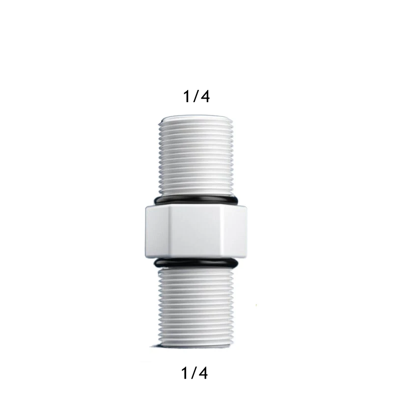 Plastic Male Thread Fitting Sealing Ring Hose Pipe Straight Coupling Nipple Connector RO Water Filter Parts