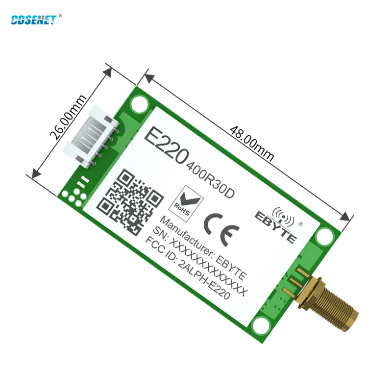 LLCC68 UART Wireless LoRa Module RS485 LoRa 433MHz 470MHz 30dBm 10km E220-400R30D CDSENET DIY Low Power Consumption GFP-T PPDL