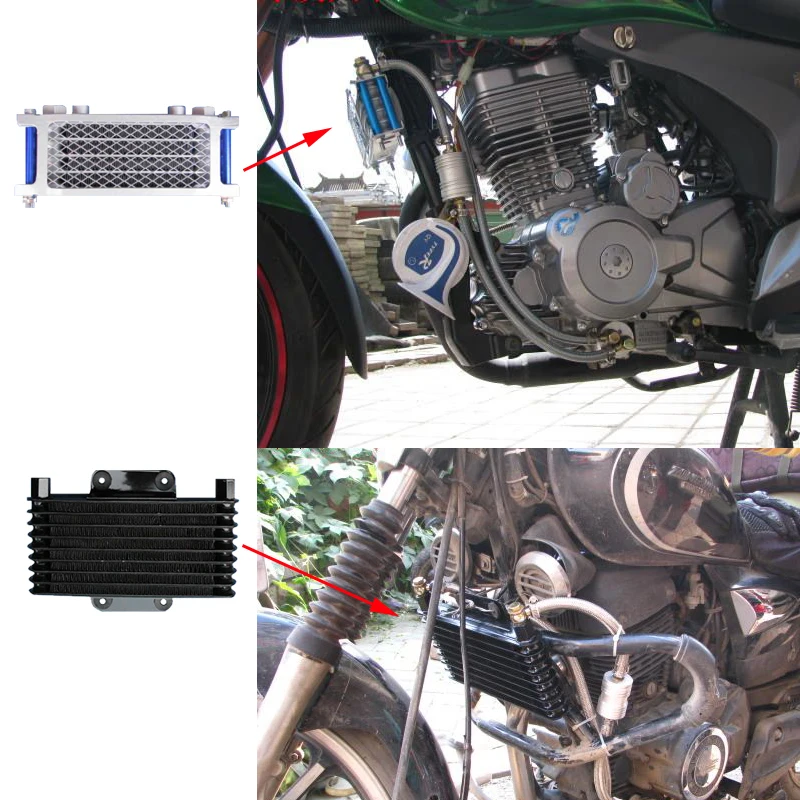 Universal Motorcycle Oil Cooler M12 Oil Delivery Interface Efficient Motorcycle Cooling Radiator Fit 80CC-250CC Engine Motocross