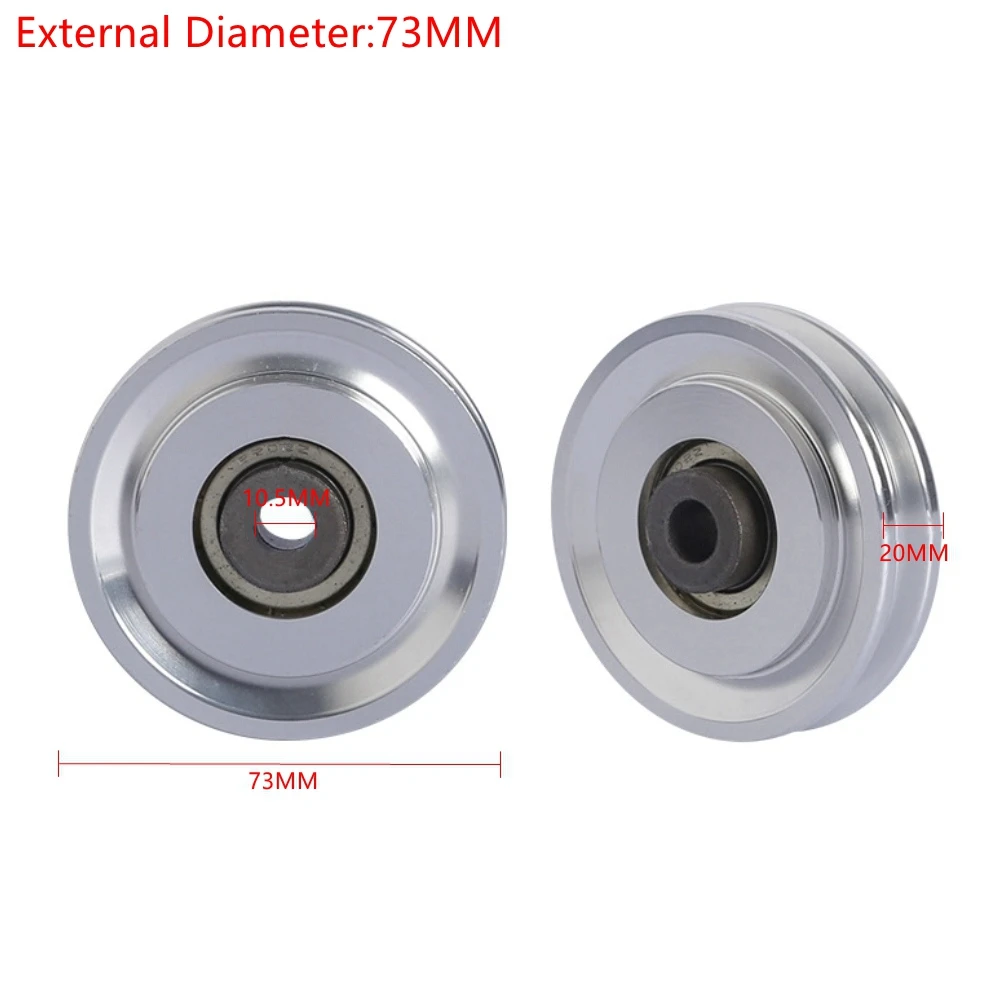 1PCS Transmission Equipment Universal Aluminium Alloy Diameter 73 88 95 110 114MM Bearing Pulley Wheel Fit Fitness Equipment