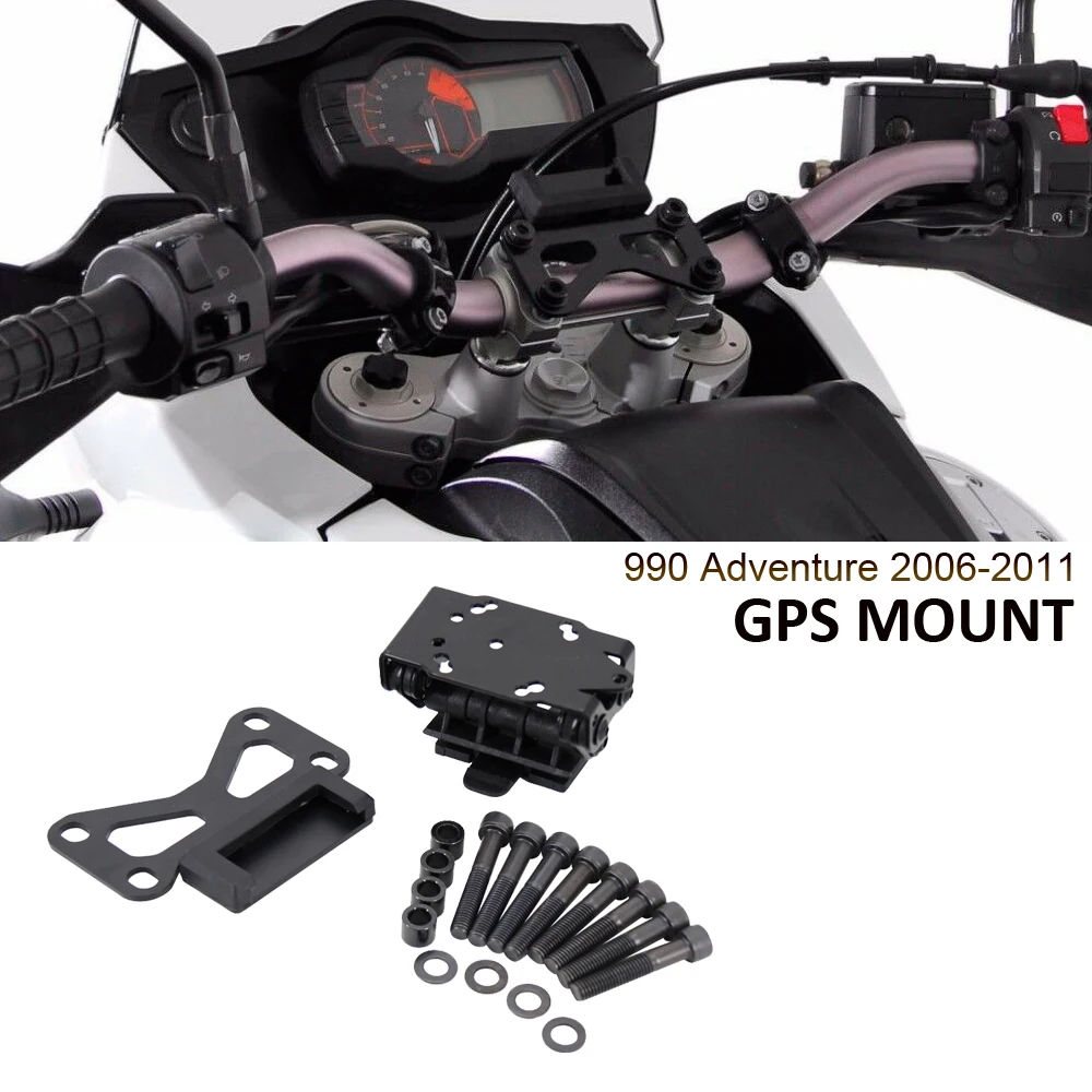 NEW Motorcycle Accessories GPS Navigaton Plate Bracket Front Phone Stand Holder Phone For 990 Adventure 2006-2011 2010 2009 2008