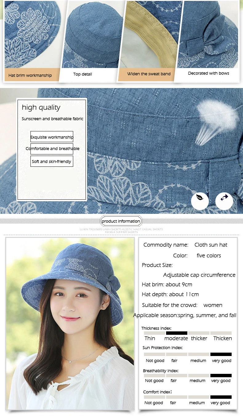 K123 Sommer hut Panama für Frauen Visier Sonnenschutz UV Eimer Hut Strand Panama Frauen Eimer Hut Jean Hut zusammen klappbare Kappe – Detail 21