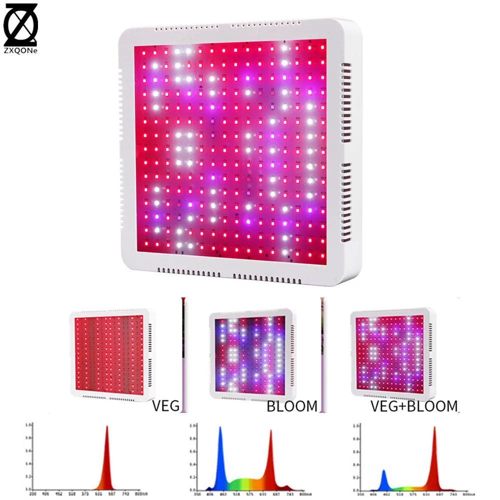 500W Светодиодный Grow светильник полный Spectrum660NM 450NM 6500K с ИК УФ Вег/BLOOM лампа для выращивания растений с питанием от источника не Шум для Крытая г...