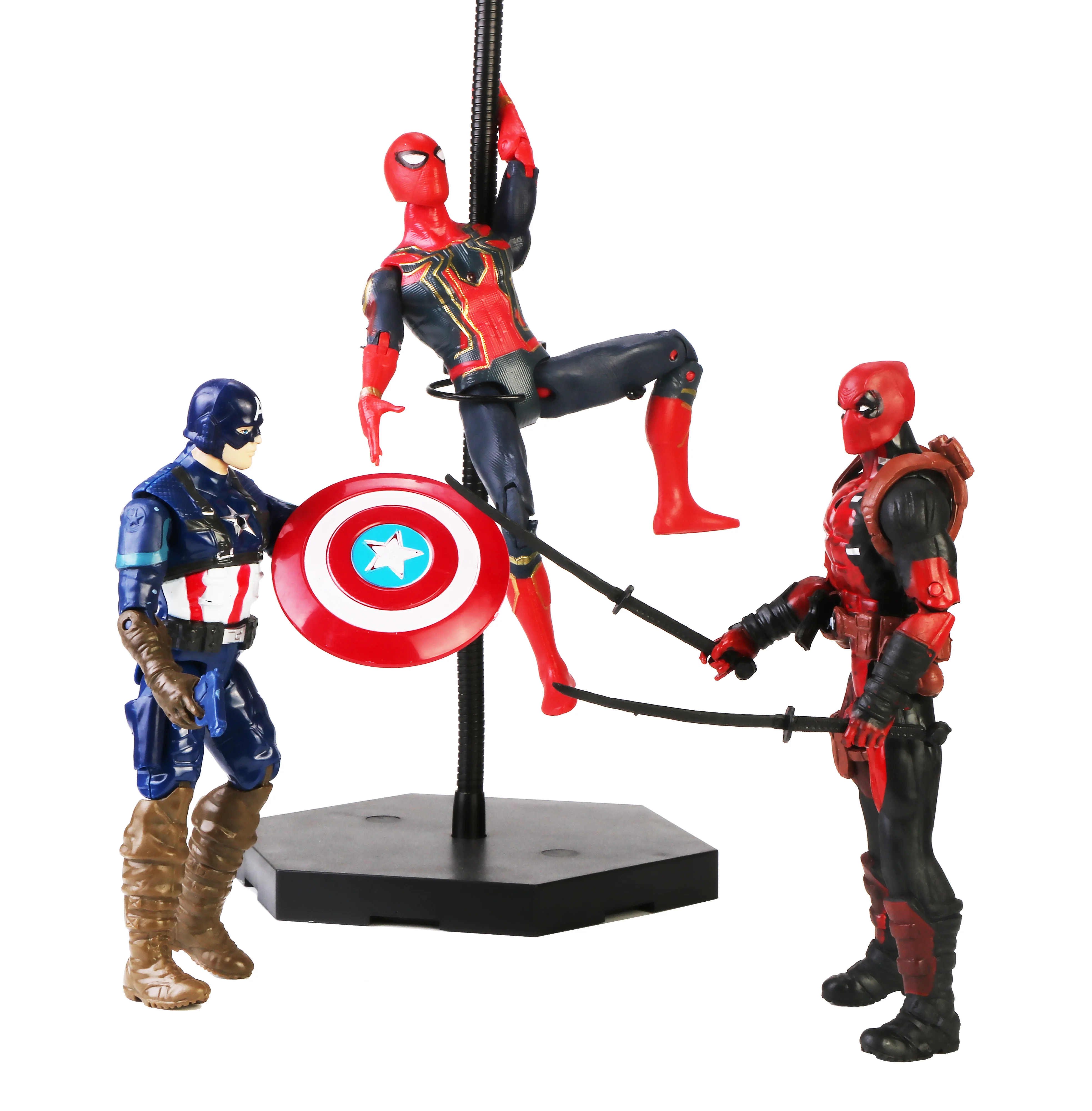 16cm Marvel Avengers Loki Venom Spiderman Hulk Captain America Deadpool Action Figure Toys Model Dolls New Year Gift For Kids