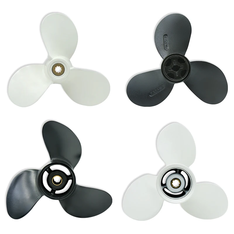 Outboard Motor Propeller Engine Accessories 3 Blades Aluminum Alloy Engine Propeller Marine