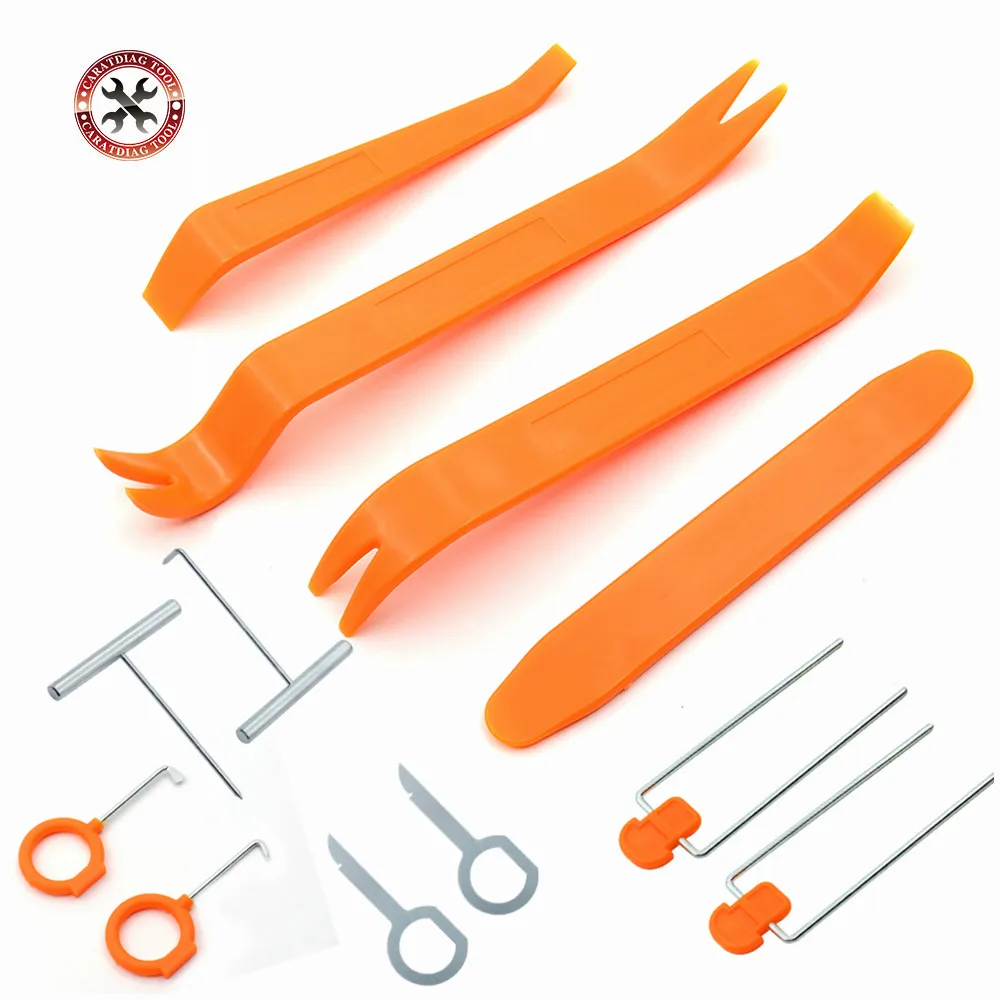 Plastic Auto Dismantle Tools Kit Car Radio Door Clip Panel Trim Dash Audio Removal Installer Pry Kit Refit Set