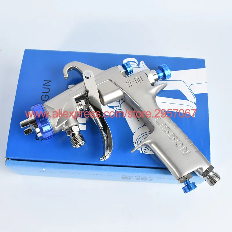 Original Spray Gun LISSON W-101 HVLP paint spray gun Gravity 1.0mm/1.3mm/1.5mm/1.8mm nozzle for Painting Car Repair Tool