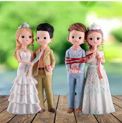 sweet and funny wedding cake topper figurines bride and groom topper for wedding decoartion gifts and favors
