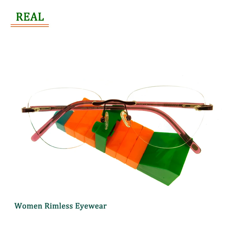 REAL Factory Direct Sale Simple Design Rimless Eyeglasses Frame Women Prescription Optical Glasses Frame GR4976