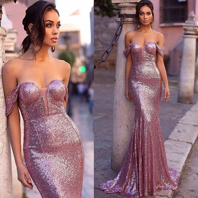 Vestido de baile de sereia fora do ombro, Vestido dourado de festa, Vestidos sexy, Champanhe, 2022