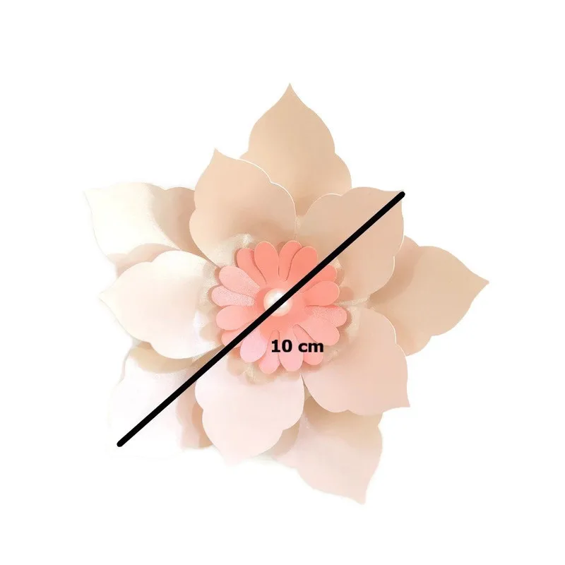 10CM Easy DIY Paper Flowers For Wedding Backdrop Decorations Paper Crafts Nursery Wall Deco Art Baby Shower Birthday Floral Deco