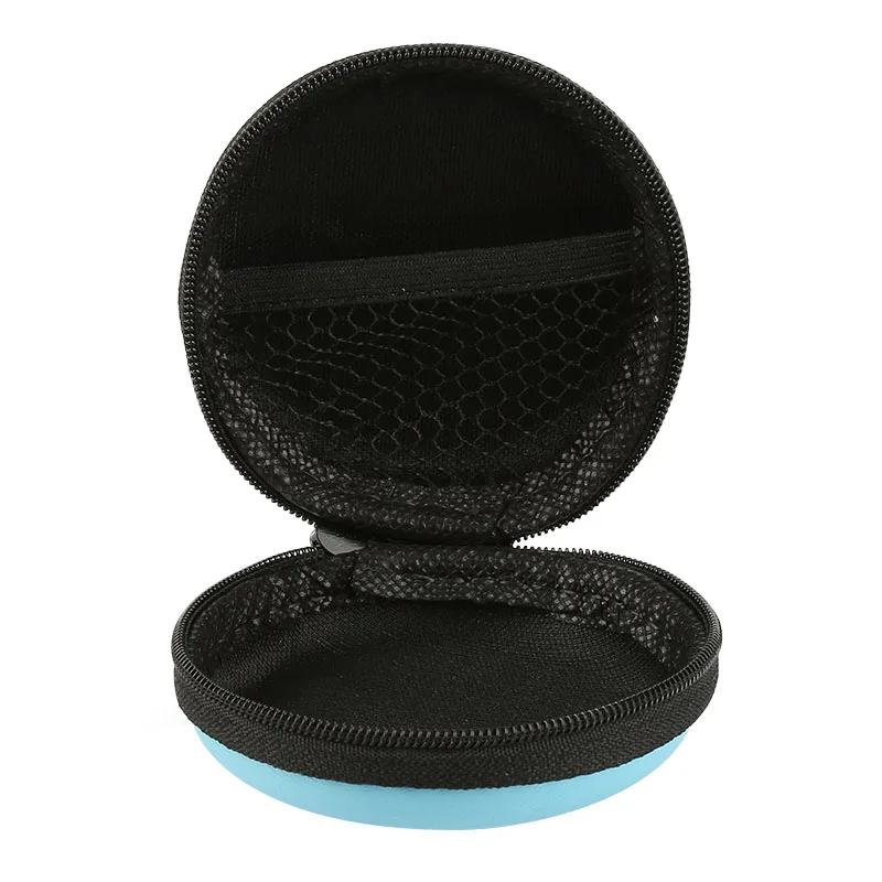 Mini Storage Box For Headphones USB Hard Case Earphone Bag Key Coin Bags Waterproof SD Card Cable Earbuds Holder Box Round Shape