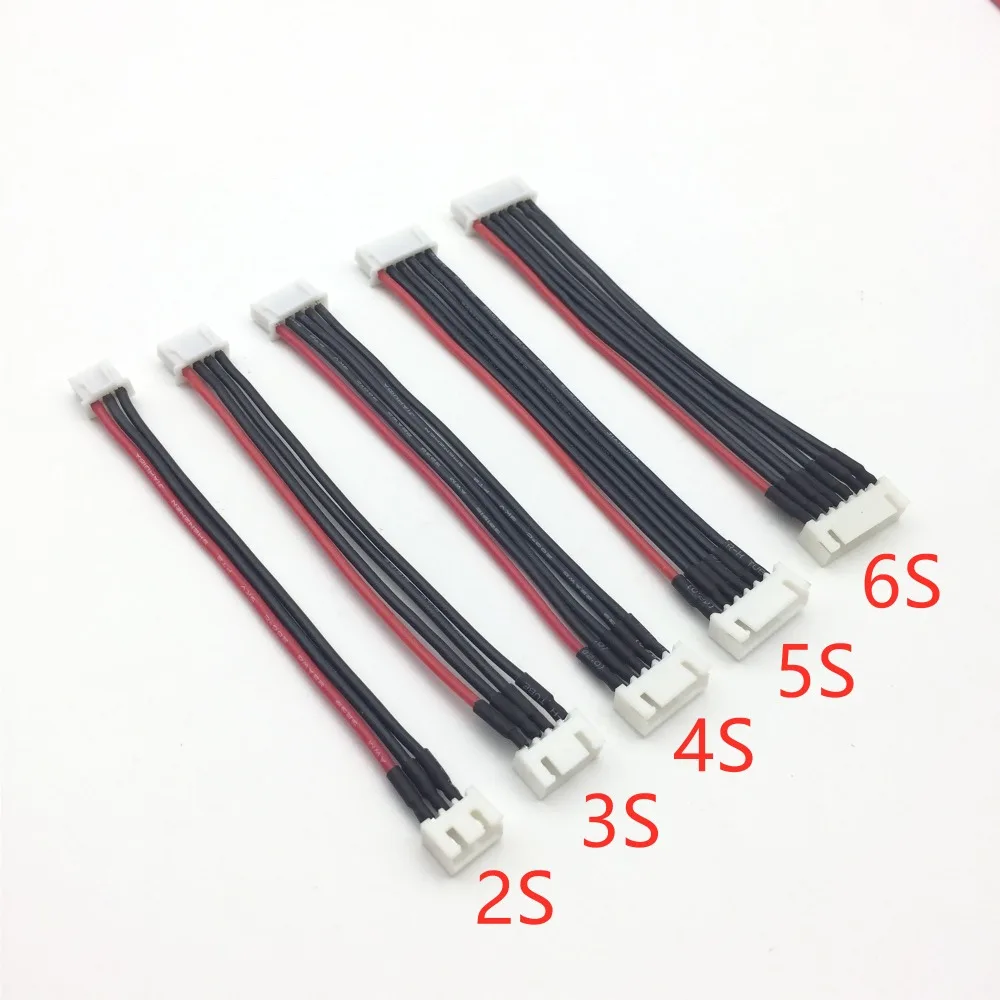 5Pcs 150mm 2s-6s LiPo battery charging extension line/wire/connector 22AWG male and female balancer silicone cable 2S 3S 4S 5S6S