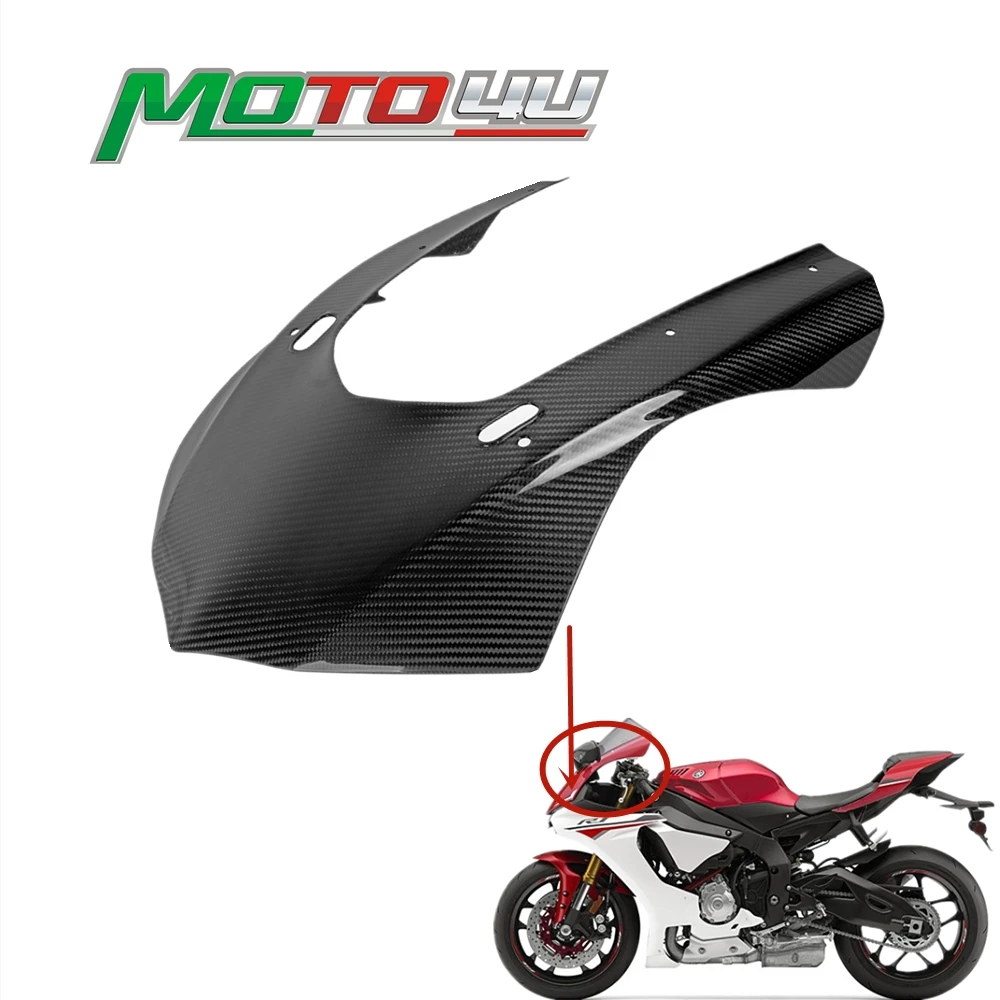 Per Yamaha YZF-R1 2015 2016 2017 2018 pannelli carenatura naso anteriore in fibra di carbonio pieno protezione coperture moto lucido