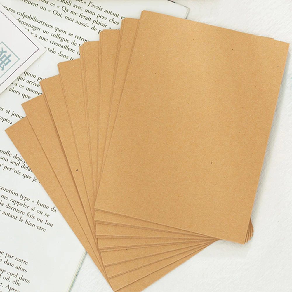 20pcs Thick Durable DIY Hand Account Hard Cardboard White Black Brown Color Paper For Postcard Sketch Card 14.6x10.5cm