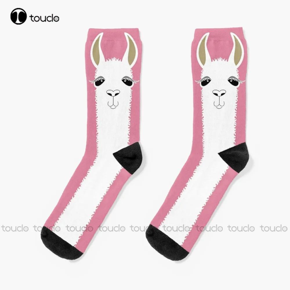 Llama Portrait #5 Socks Unning Socks Women Personalized Custom Unisex Adult Teen Youth Socks 360° Digital Print Fashion New