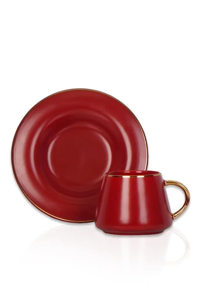 

DOLBOVI Acar MXG-010269/12 Porcelain coffee cup Pad 6'lı Red mug кружка coffee cup cup