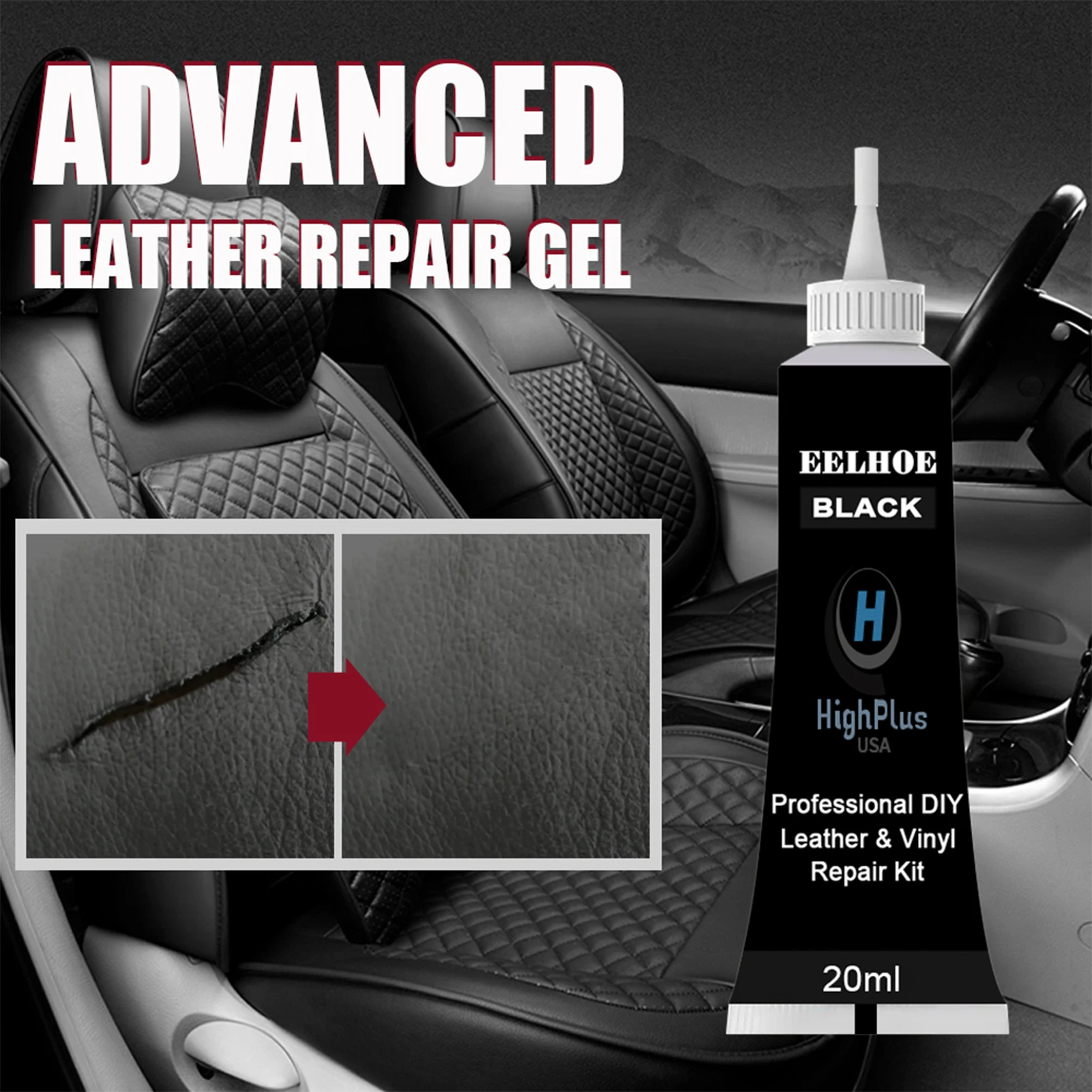 Car Leather Filler Repair Cream Vinyl Repair Filler Scratch Restoration Cracks Rips Tool Liquid Cleaner Scratch Repair Cream