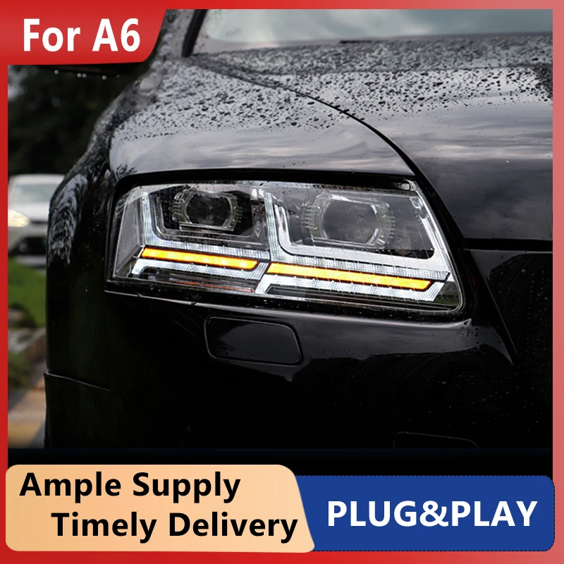 

LED Headlights For Audi A6 2005-2011 A6 C5 C6 LED Head Light Dynamic Turn Signal Animation DRL Bi Xenon Auto Accessories