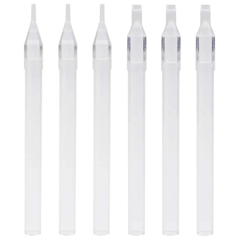 Lot de 50 embouts longs blancs en plastique pour tatouage, taille 3/5/7/9/11/14RT