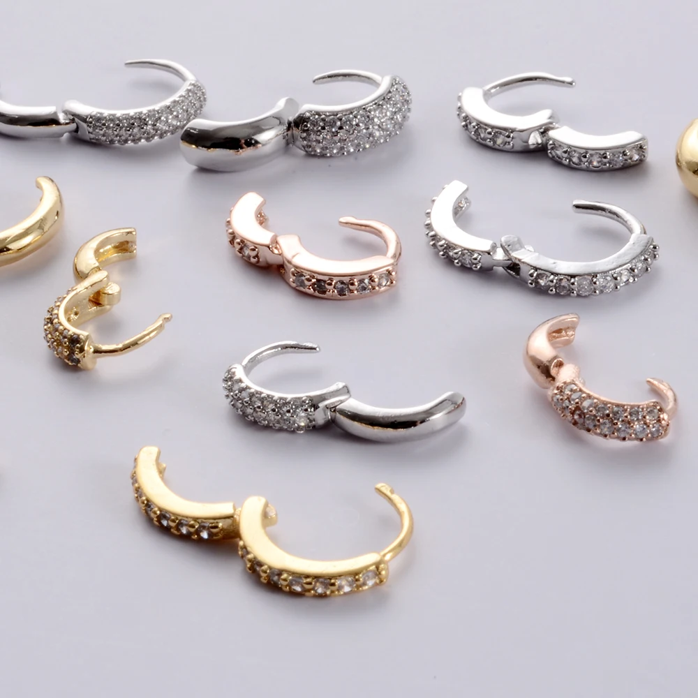1PC 6mm Stainless Steel Hoop Cz Cartilage Earring Cubic Zirconia Tiny Daith Snug Rook Tragus Ring Ear Piercing Jewelry