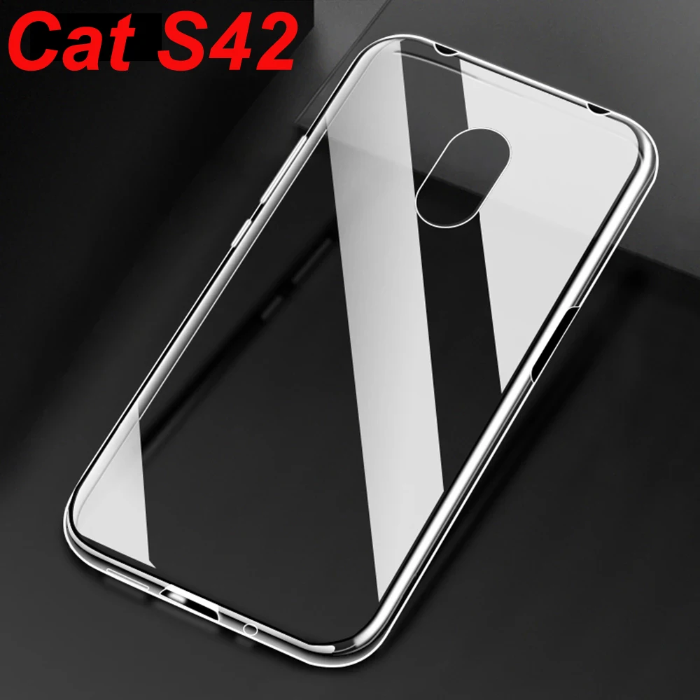 Case For Caterpillar S42 Bumper Silicon Capa Soft TPU Matte Black Phone Protector Shell For CAT S42 S 42 Protective Glass Coque