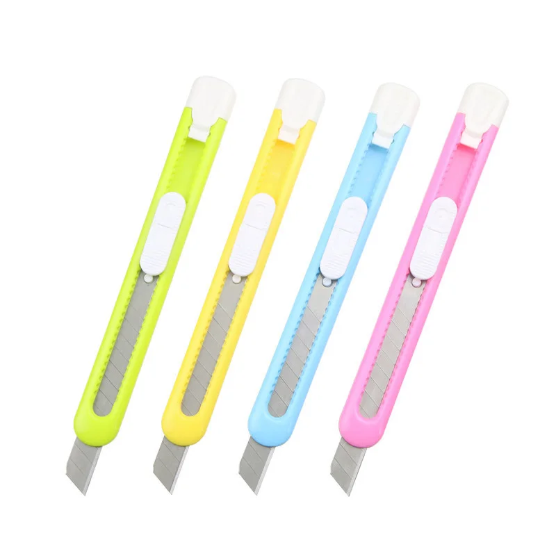 Deli stationery Candy Color Mini Utility Knife Photo Box Paper Cutter Office School Tools Supplies Art And Craft